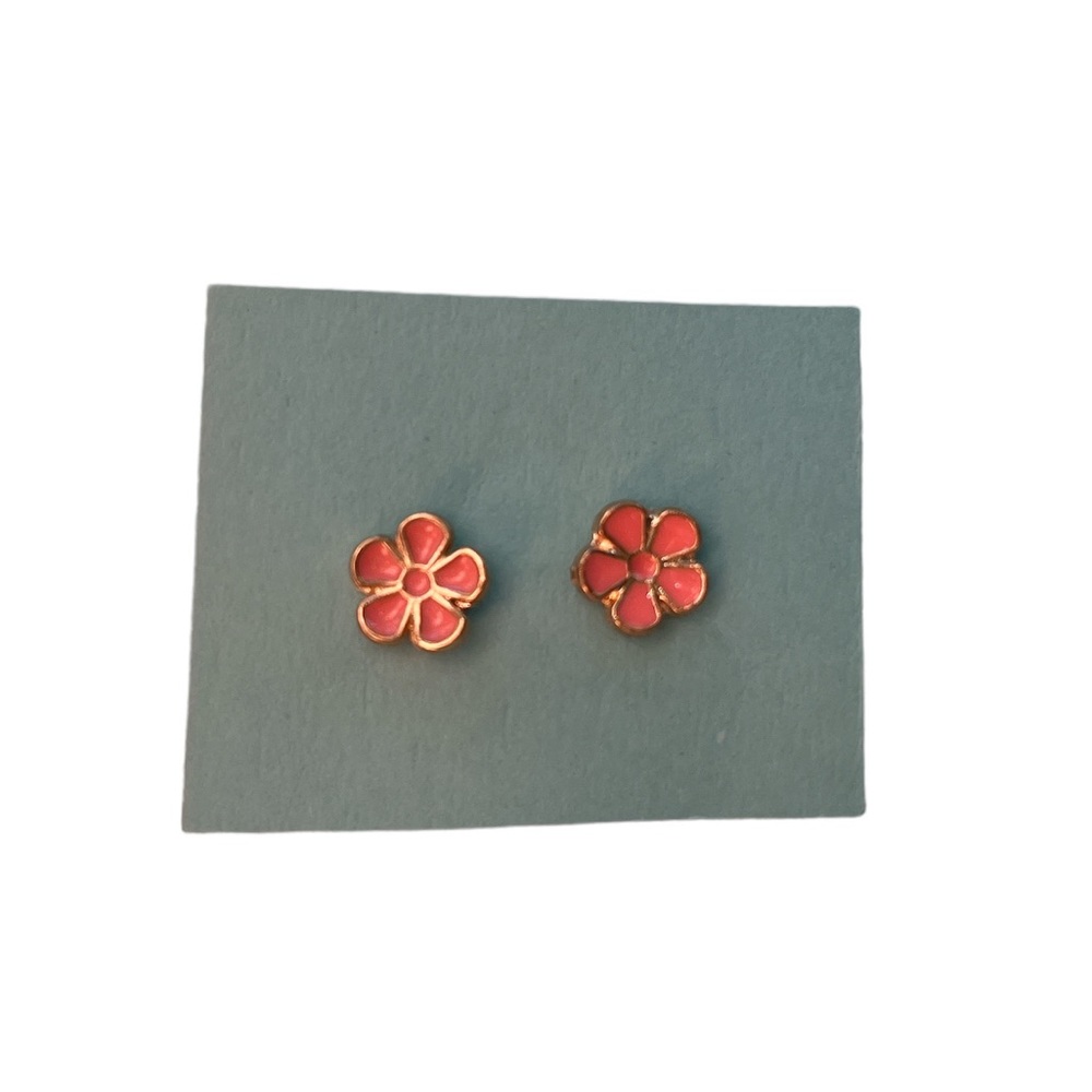 Pink Flower Earrings